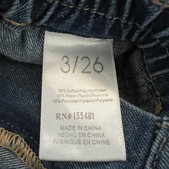 Simple Society Womens Blue Elastic Waist Straight Denim Cargo Jeans Size 3/26 - Picture 5 of 8